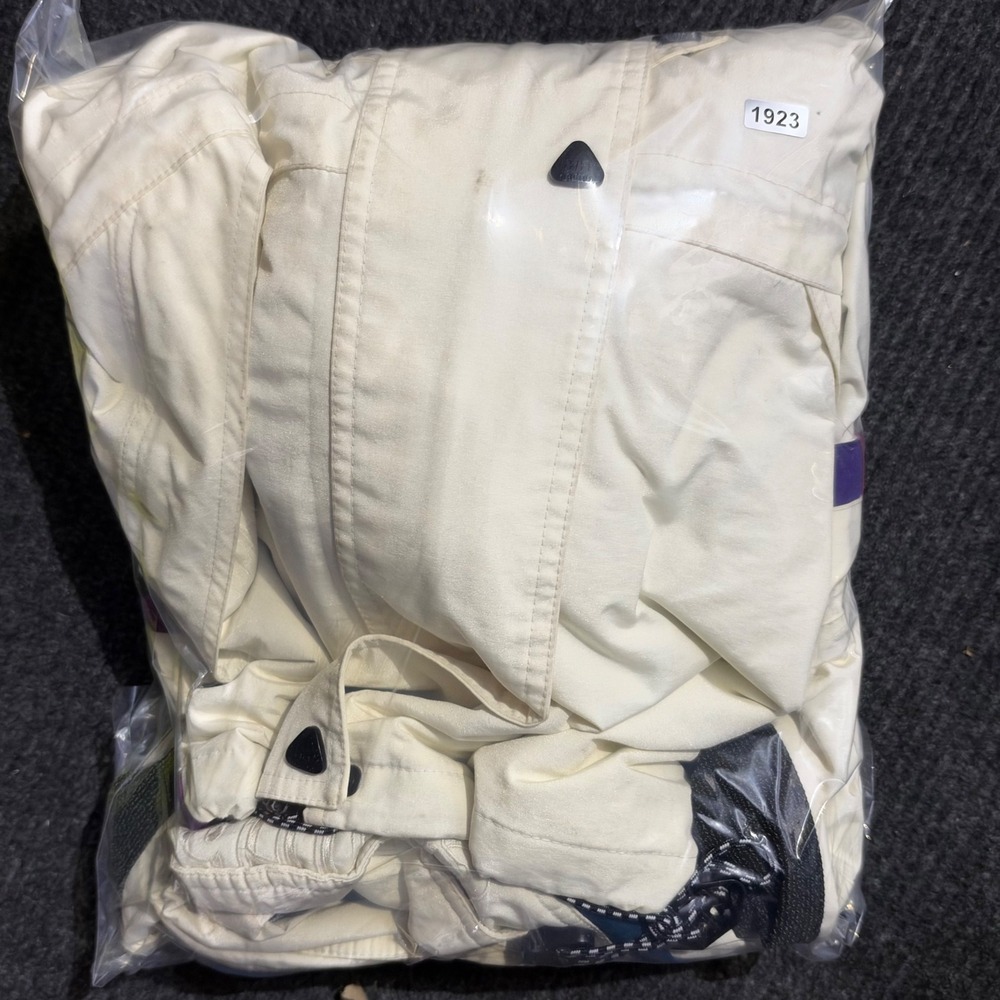 Vintage Helly Hansen Equipe Ski Jacket Mens M Cream 90s Colorblock Insulated - Picture 12 of 12